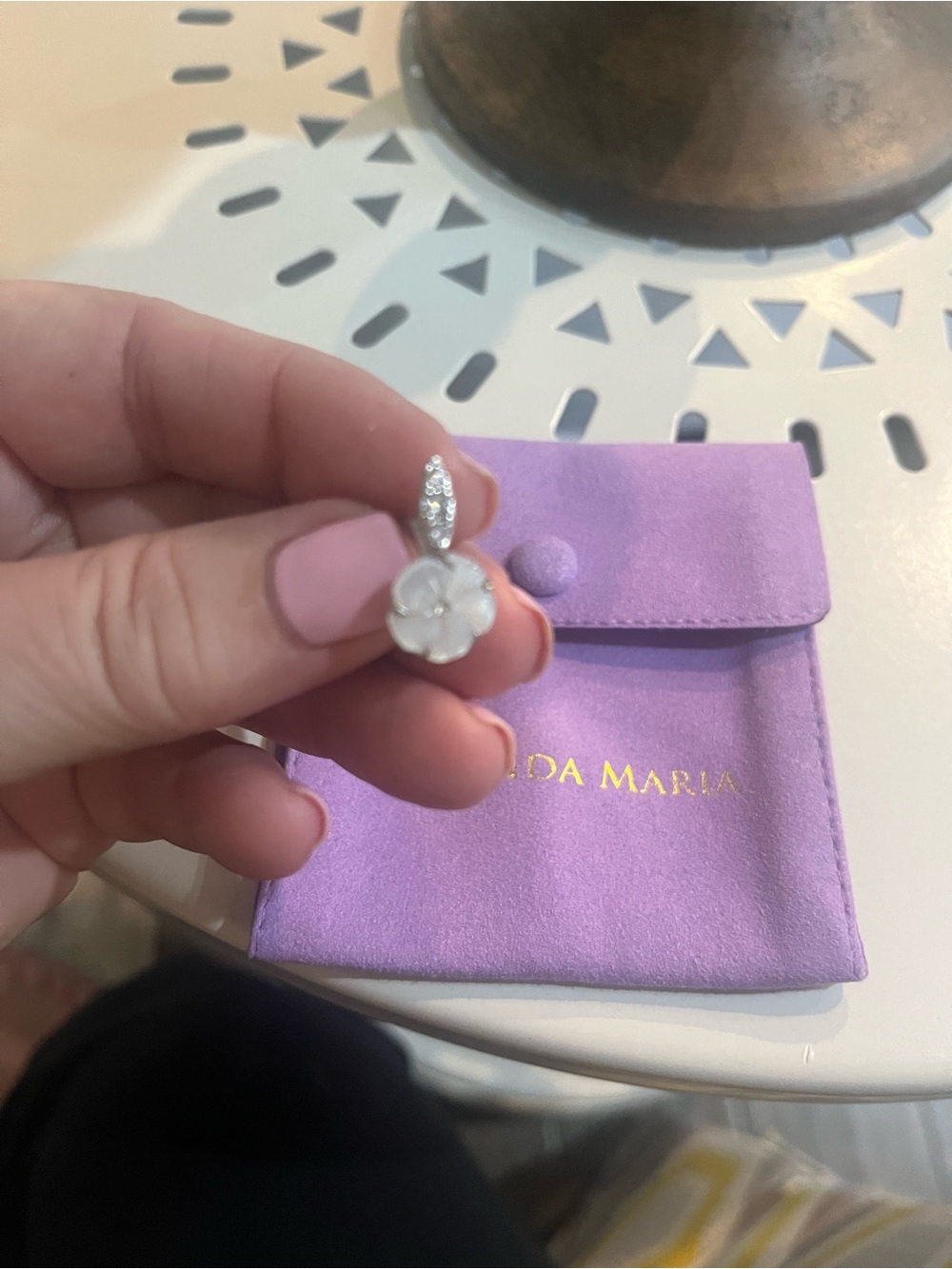 Melinda Maria Mother of Pearl Crystal Ear Cuff - Picture 2 of 4